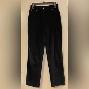 ST. JOHN SPORT by MARIE GRAY Velvet Pants in Black
